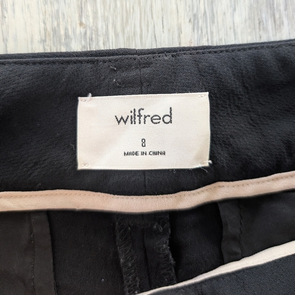 Aritzia Wilfred Tie Front Pants Women's 8 Black - Picture 4 of 9